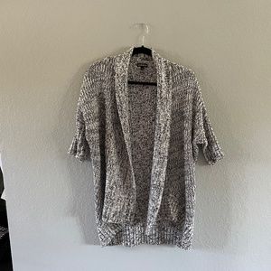 Express Black and White 3/4 Sleeve Cardigan Sweater Size M